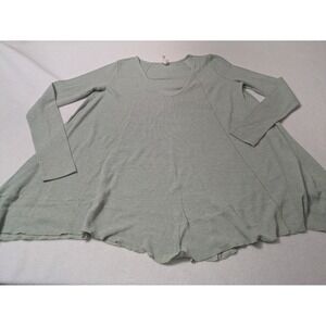 We The Free People Top Malibu Thermal Long Sleeve Sz Sm Tunic Lagenlook Boho‎